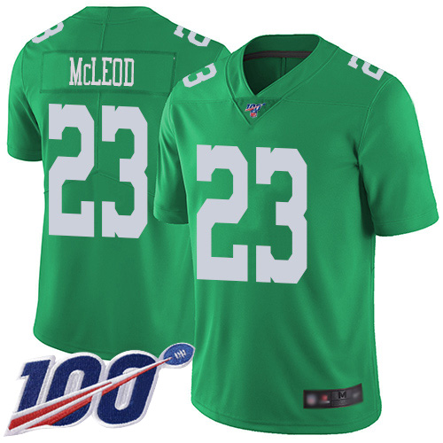 Men Philadelphia Eagles 23 Rodney McLeod Limited Green Rush Vapor Untouchable NFL Jersey 100th Season